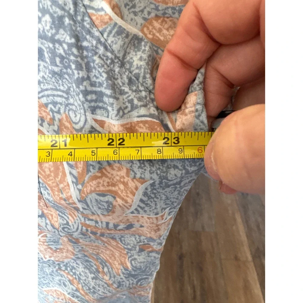 Vintage Reyn Spooner Hawaiian button-down‎ top reverse-print floral orange gray